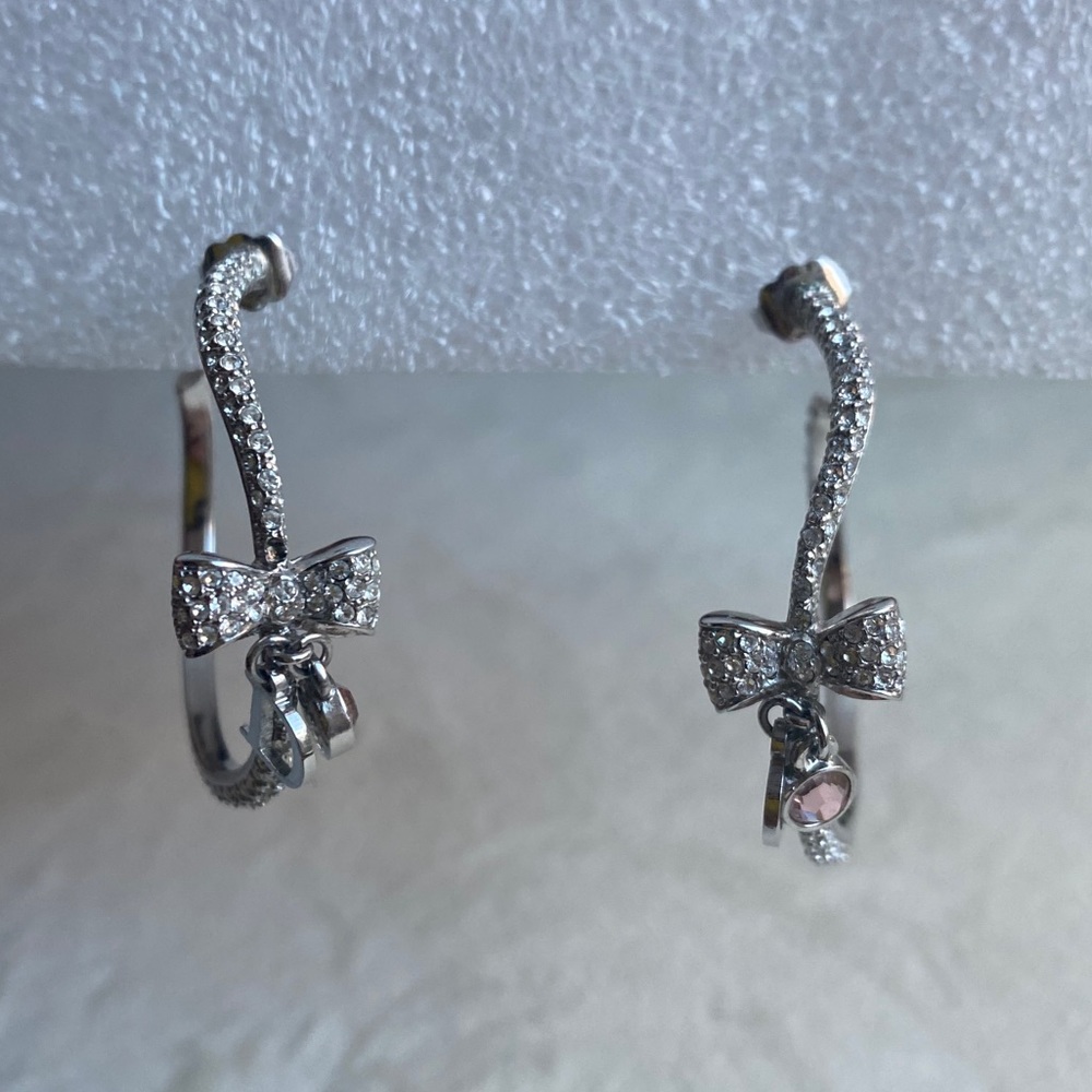 COPY - CD ribbon hoop earrings